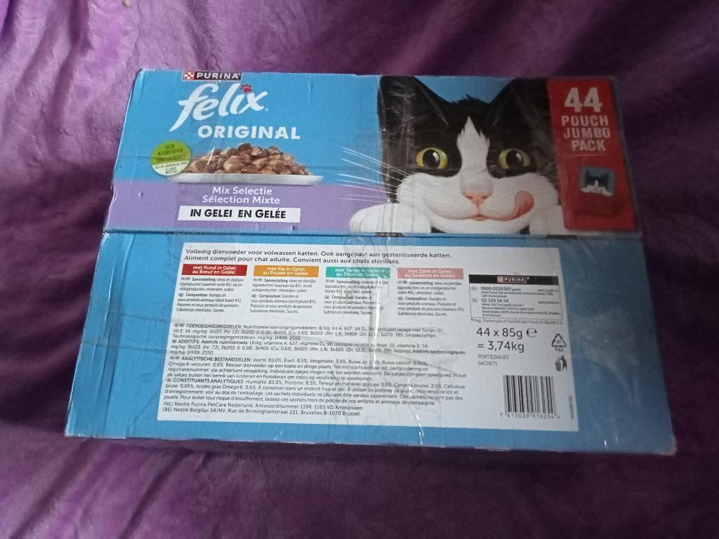 NIEUW 2 DOZEN PURINA FELIX KATTENVOER 86 ZAKJES, Dieren en Toebehoren, Ophalen, Kat