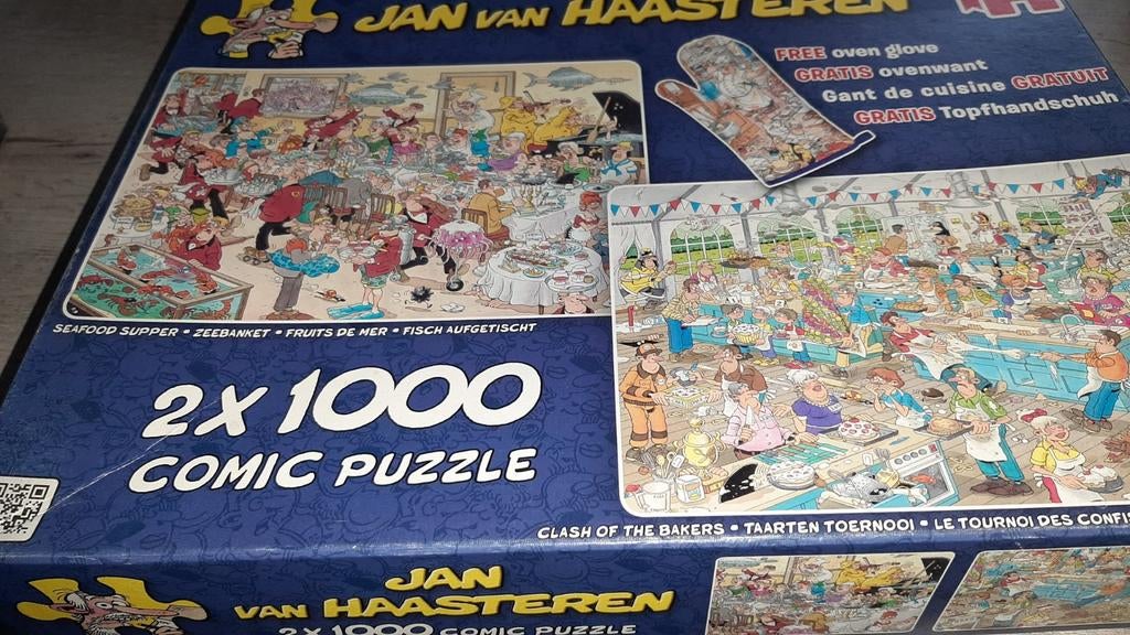 Jan van Haasteren  Puzzel - Zeebanket & Taartent, Ophalen of Verzenden, 500 t/m 1500 stukjes, Zo goed als nieuw, Legpuzzel