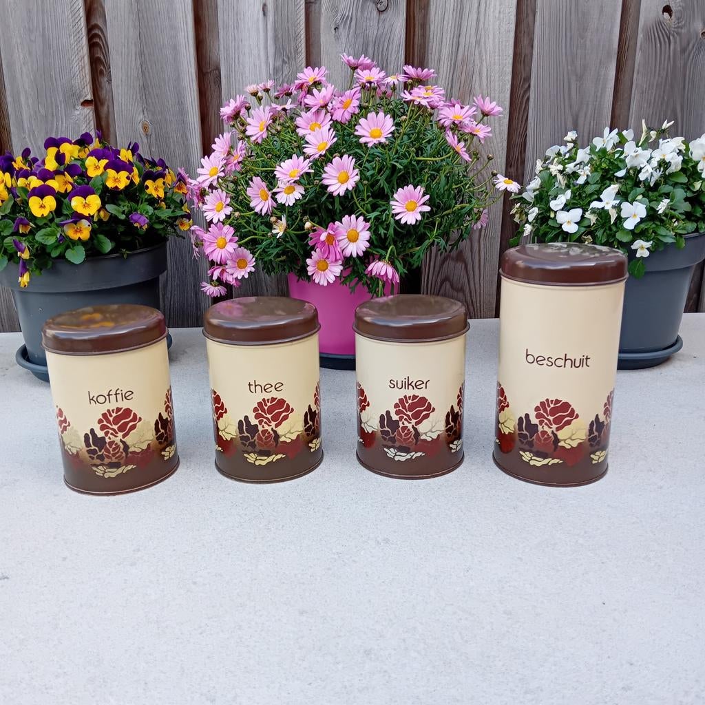 Brabantia voorraadbussen koffie, thee, suiker, beschuit, Ophalen of Verzenden