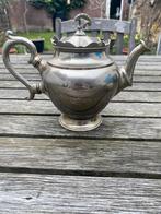 Antieke verzilverde theepot, Antiek en Kunst, Ophalen of Verzenden, Zilver