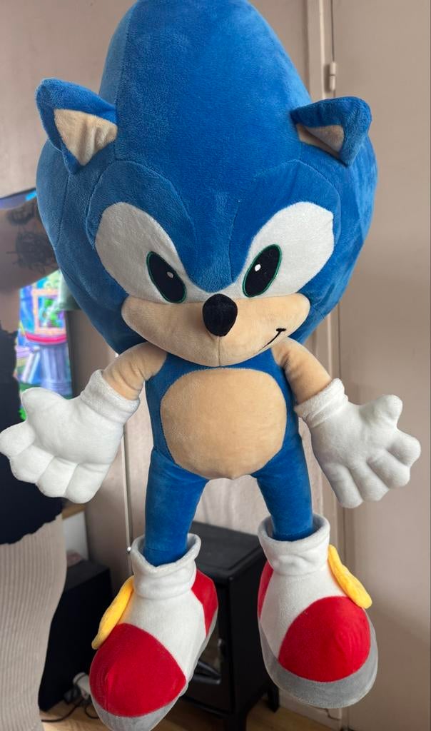 Sonic the hedgehog knuffel 70 cm, Kinderen en Baby's, Speelgoed | Knuffels en Pluche, Ophalen, Gebruikt, Overige merken, Overige karakters