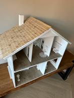Prachtig houten poppenhuis met meubels, Kinderen en Baby's, Speelgoed | Poppenhuizen, Ophalen, Zo goed als nieuw, Poppenhuis