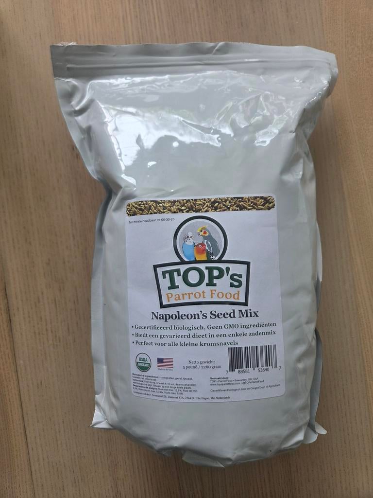 TOP's Parrot Napoleon Seed Mix Small Parrots 2,27KG, Dieren en Toebehoren, Meerdere dieren