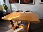 Amsterdam School style extendable dinner table, Antiek en Kunst, Ophalen