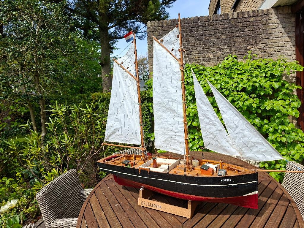 houten model zeillogger, Hobby en Vrije tijd, Modelbouw | Boten en Schepen, Ophalen, Gebruikt, Groter dan 1:32, Overige merken
