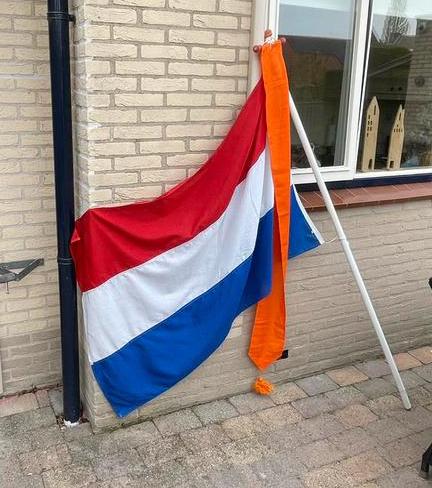 Vlag, wimpel en stok., Ophalen, Zo goed als nieuw