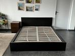 IKEA Malm bed 160x200 zwart met lattenbodem, Ophalen, Gebruikt, Zwart, Tweepersoons