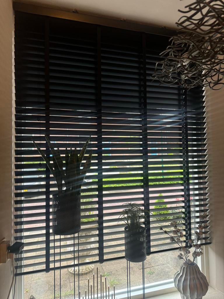 Houten Rolgordijnen Kozijnen 150 cm Breed Zo goed als nieuw, Ophalen of Verzenden, Zo goed als nieuw, Zwart, 100 tot 150 cm