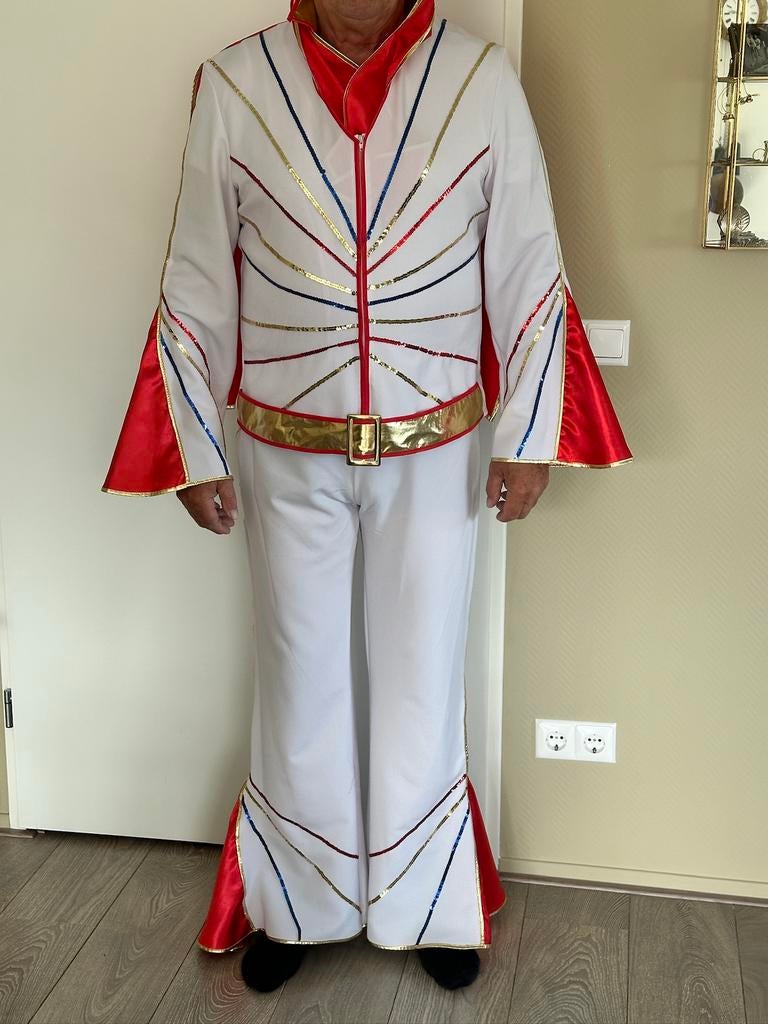 Mister Elvis pak met sjaal maat 54 Wilbers&Wilbers, Kleding | Heren, Carnavalskleding en Feestkleding, Ophalen, Zo goed als nieuw