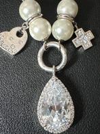 TI SENTO stijl parel ketting, Verzenden, Gebruikt, Zilver, Met hanger