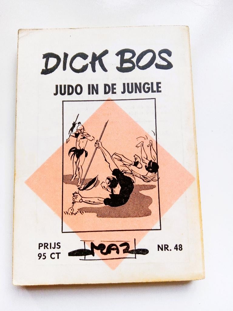 dick bos-judo in de jungle nr.48 uit 1965/1ste druk, Boeken, Stripboeken, Gelezen, Alfred Mazure, Eén stripboek, Ophalen of Verzenden