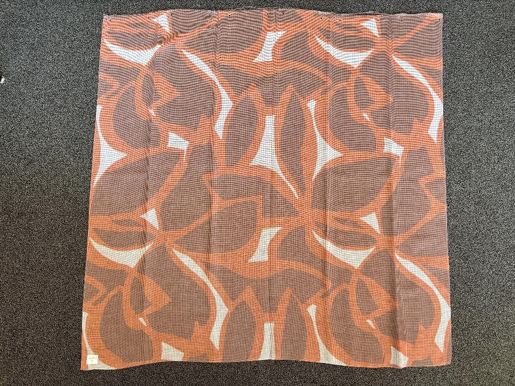 Lap stof Ploeg Contour 108x110 gordijnstof inbetween terra, Oranje, Ophalen of Verzenden, Zo goed als nieuw, 30 tot 120 cm