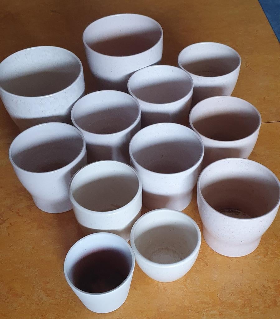 Serie bloempotten, Ophalen, Rond, Zo goed als nieuw, Aardewerk