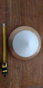 Plafondlamp wit / gouden rand, Ophalen of Verzenden, Gebruikt