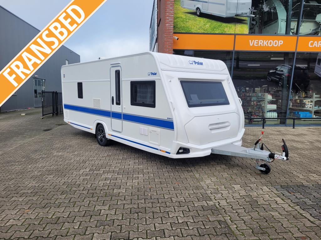 Polar Blueline 590 FWA, Caravans en Kamperen, Caravans, Rondzit, Bedrijf, Overige typen, Schokbreker