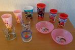 Leuke kinder bekers en kommetjes met diverse figuren, Overige materialen, Gebruikt, Ophalen of Verzenden, Kom(men)