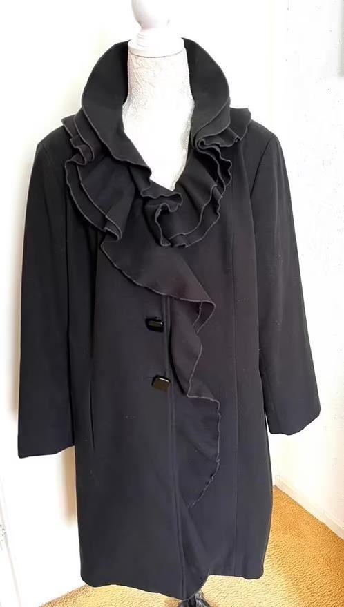 Joseph Ribkoff zwarte mantel/jas maat 46[dmv], Ophalen of Verzenden, Zo goed als nieuw, Maat 46/48 (XL) of groter, Zwart