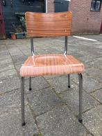 Buisframe schoolstoel met houtlook, Gebruikt, Overige kleuren, Ophalen of Verzenden, Eén