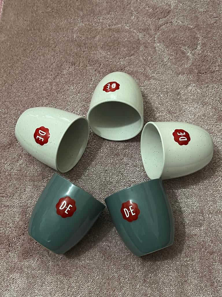 Douwe Egberts DE Mokken - 5 Stuks, Keramiek, Ophalen of Verzenden, Zo goed als nieuw, Overige stijlen