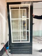 Twee openslaande deuren met glas, Ophalen, Gebruikt, 80 tot 100 cm, 215 cm of meer