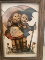 Twee Hummel prenten: Kinderen onder paraplu & Muzikanten, Ophalen of Verzenden