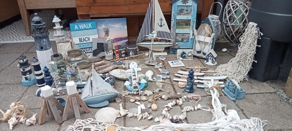 Compleet strand/maritiem thema decoratiepakket, Ophalen, Gebruikt