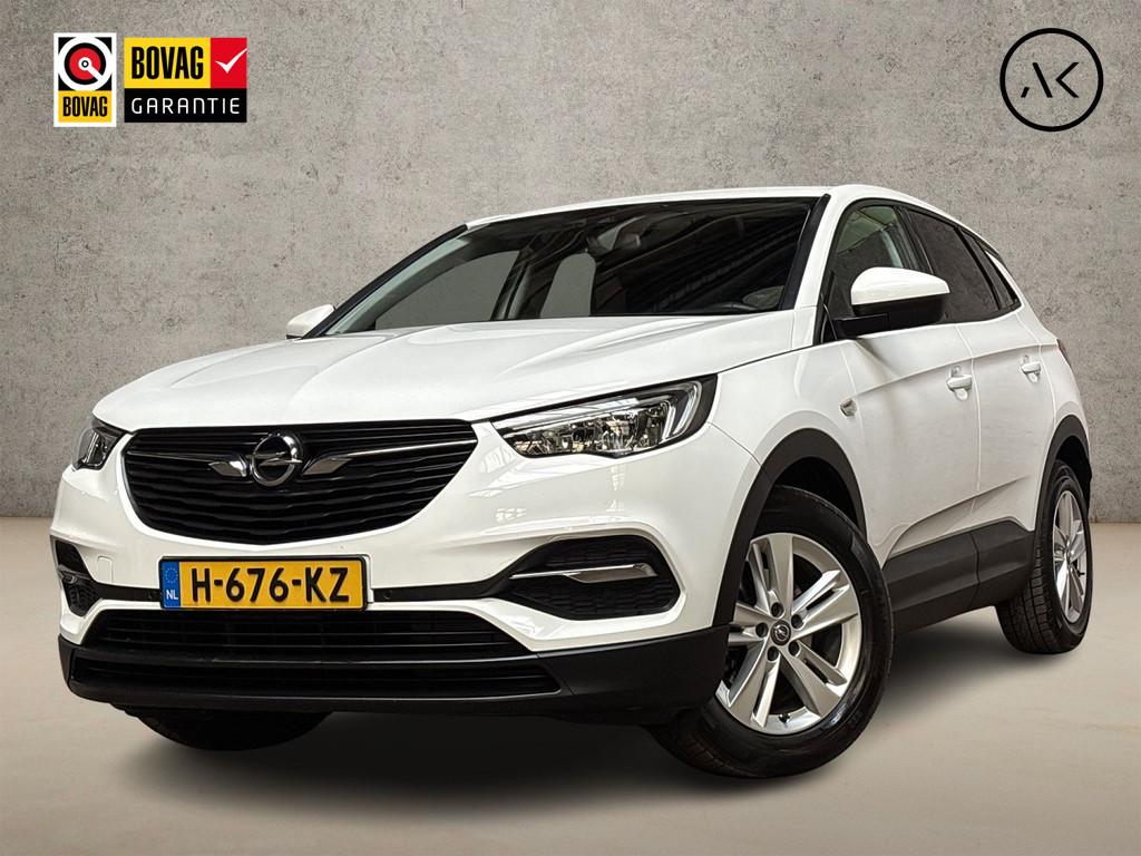 Opel Grandland X 1.2 Turbo Sport (APPLE CARPLAY, GROOT NAVI,, Voorwielaandrijving, Gebruikt, 1199 cc, Leder en Stof