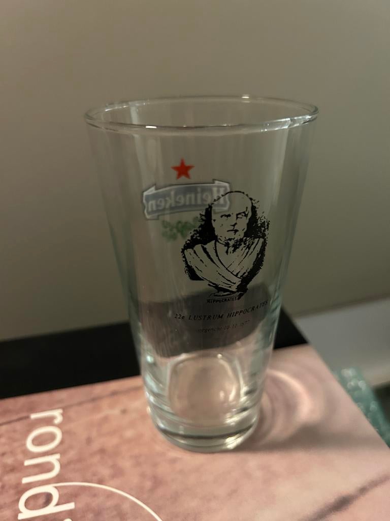Dubbeldruk glas van Heineken, Ophalen, Nieuw, Glas of Glazen, Heineken