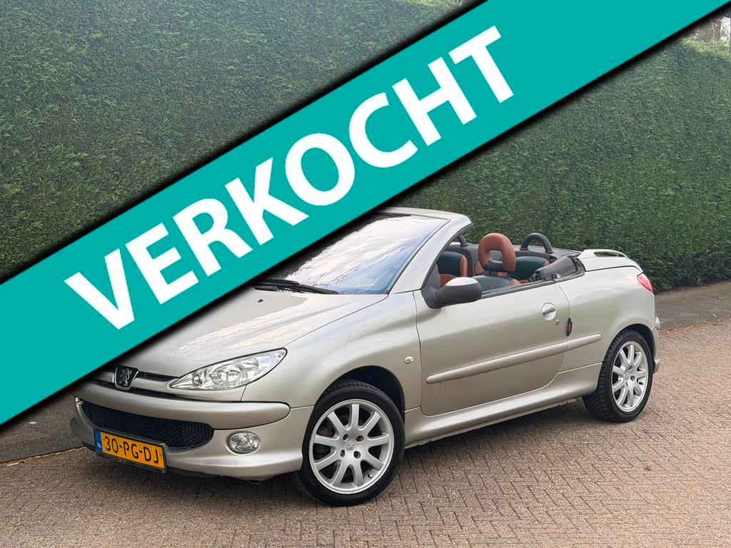 Peugeot 206 CC 2.0-16V Roland Garros CABRIO/RIJDGOED/APK4-27, 136 pk, Gebruikt, 4 cilinders, Cabriolet