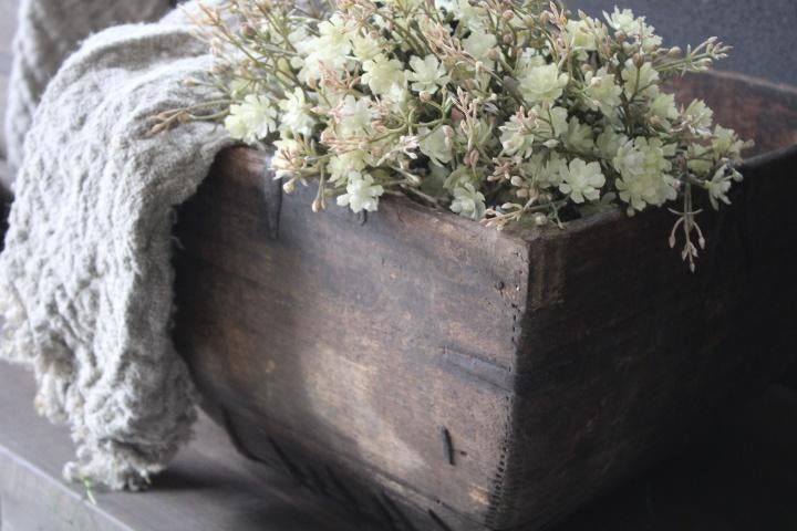 Authentieke oude rijstbak / graanbak lectuurbak plantenbak, Ophalen, Mand, Vierkant, Nieuw