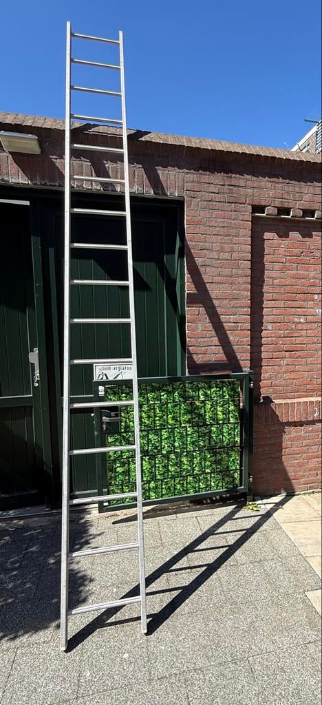 aluminium ladder, Doe-het-zelf en Verbouw, Ophalen, Gebruikt, Ladder, Opvouwbaar of Inschuifbaar
