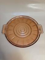 Vintage Roze Glazen Serveerschaal - Made in France, Ophalen of Verzenden