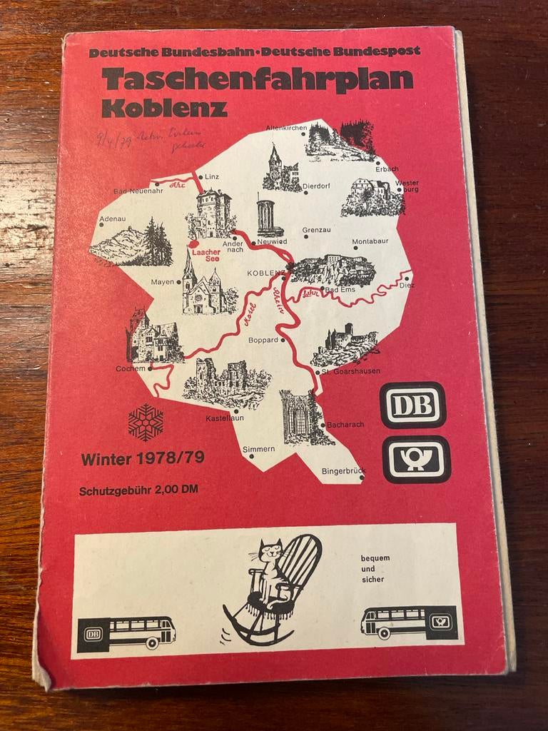 Dienstregeling Koblenz Winter 1978/1979, Boeken, Ophalen of Verzenden, Gelezen