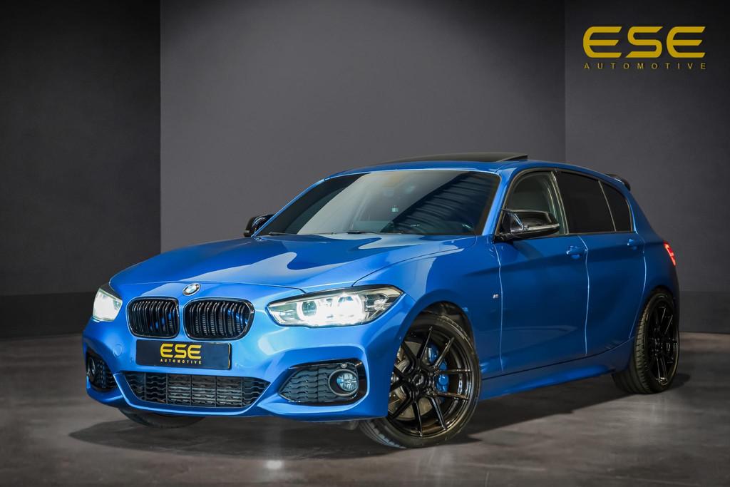 BMW 1-serie 118i M Sport | Uniek | Panorama | Cruise | Carpl, Auto's, 1-Serie, Euro 6, Blauw, Alcantara