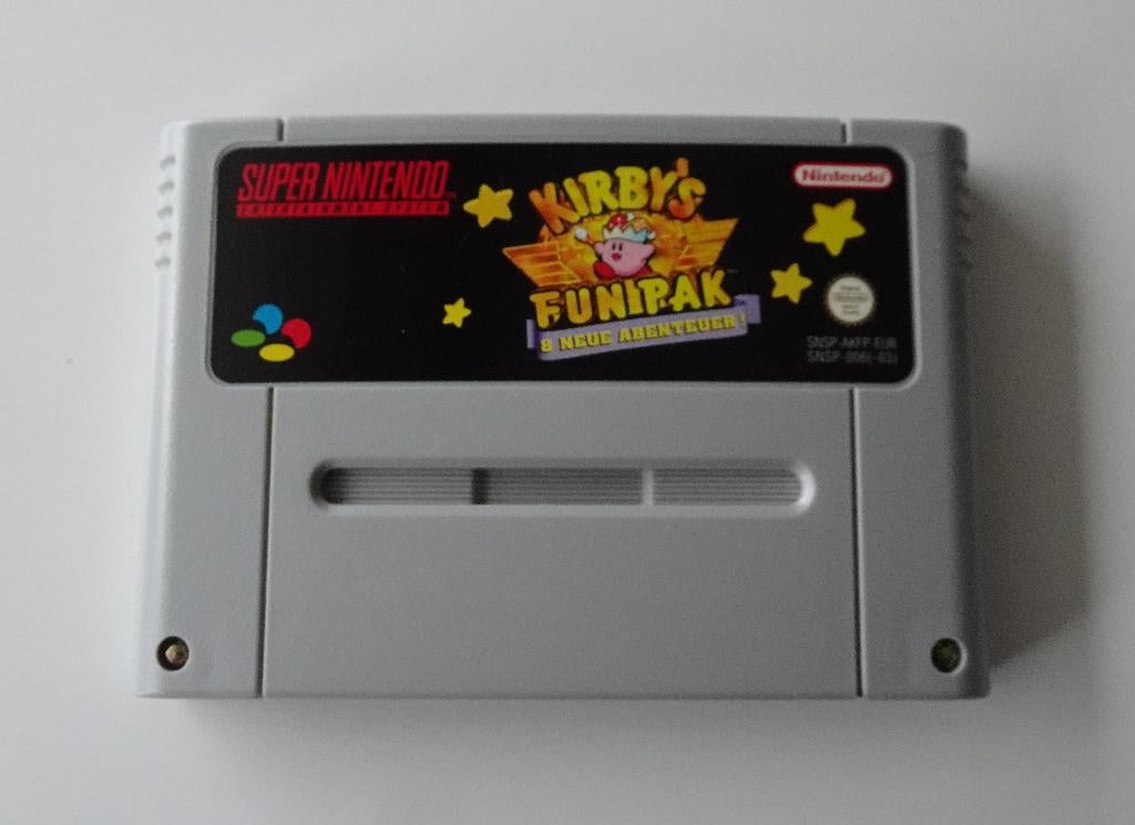 Kirby's Fun Pak voor Super Nintendo, Spelcomputers en Games, Games | Nintendo Super NES, 1 speler, Zo goed als nieuw, Vanaf 3 jaar