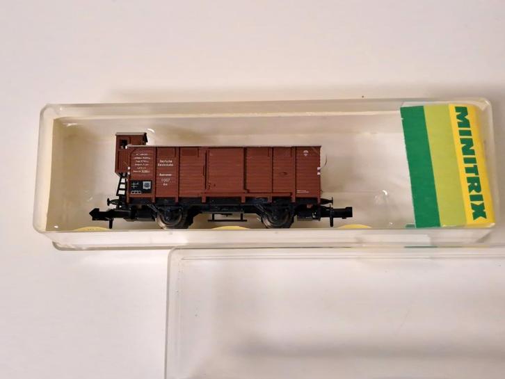 Minitrix goederenwagon, art. 13208, Hobby en Vrije tijd, Modeltreinen | N-Spoor, Zo goed als nieuw, Wagon, Gelijkstroom, Trix