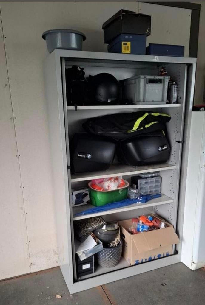 Metalen roldeurkast zonder deuren, Huis en Inrichting, Kasten | Roldeurkasten en Archiefkasten, Ophalen, Gebruikt, 100 tot 150 cm