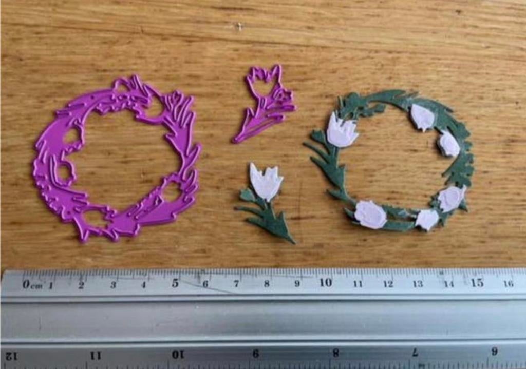 Snijmal rondje met tulpjes 2 delig 1054, Ophalen of Verzenden, Zo goed als nieuw, Pons of Mal