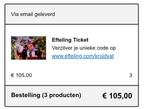 3 Efteling kaartjes Kruidvat actie, Tickets en Kaartjes, Drie personen of meer, Ticket of Toegangskaart