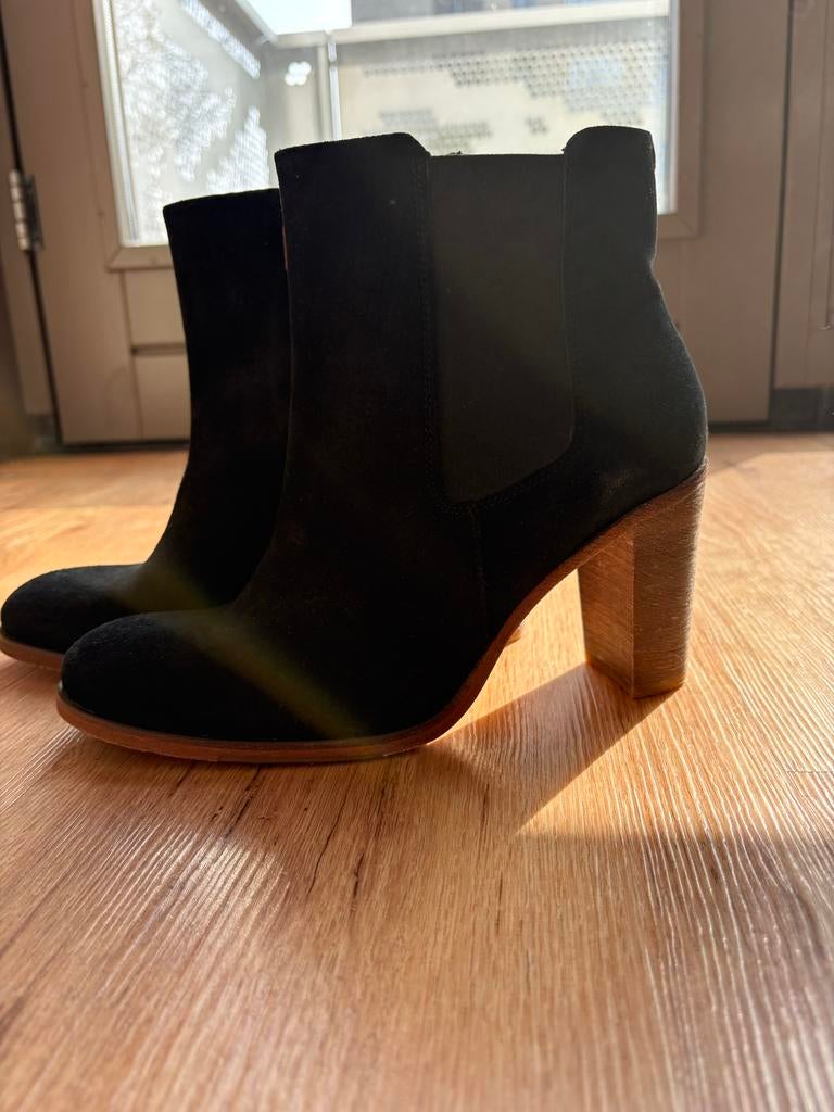 Royal Republiq Laarzen - Zwart met Hak, Maat 40, Zwart, Lage of Enkellaarzen, Ophalen of Verzenden, Zo goed als nieuw