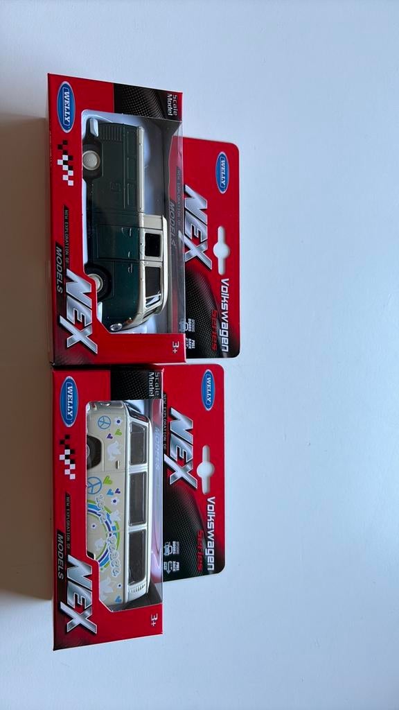 Welly NEX Volkswagen T1 busjes – set van 2 – nieuw, Ophalen of Verzenden, Zo goed als nieuw, Auto