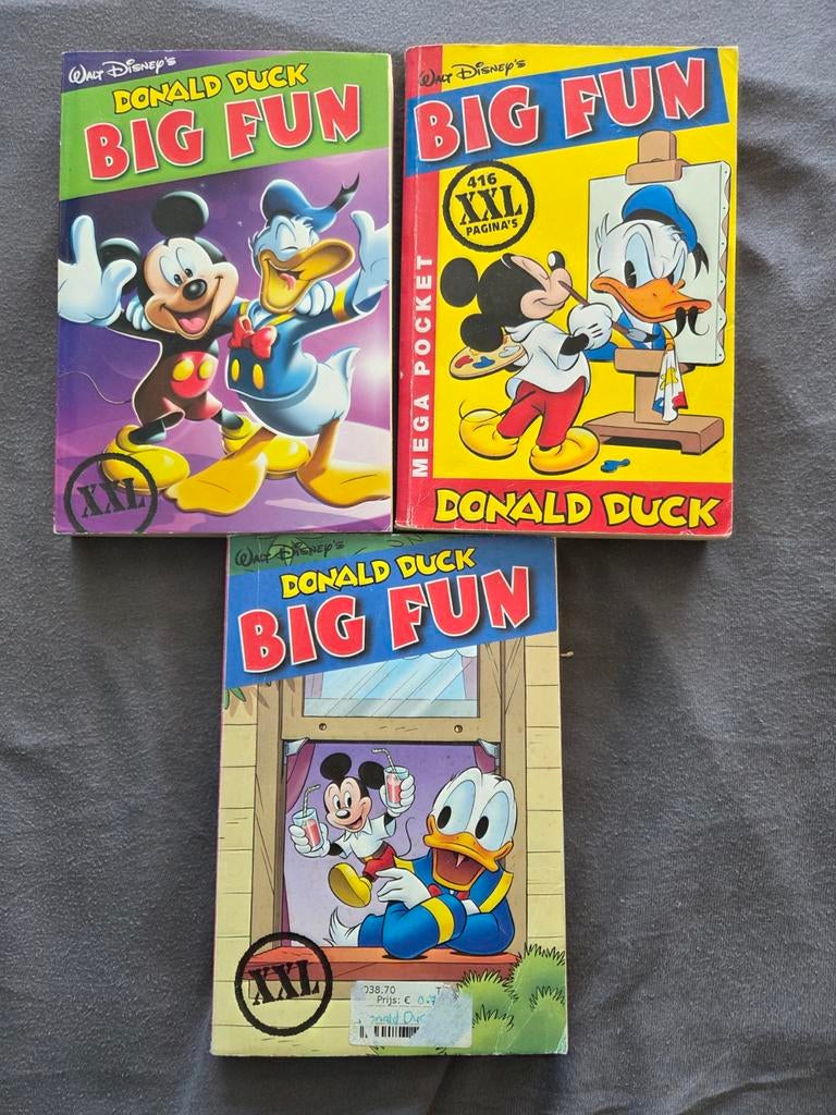 Donald Duck Big Fun Mega Pocket XXL - 3 stripboeken, Meerdere stripboeken, Ophalen of Verzenden, Gelezen, Walt Disney