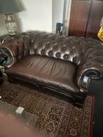 Chesterfield leren bankje, Gebruikt, 150 tot 200 cm, Tweepersoons, Ophalen of Verzenden