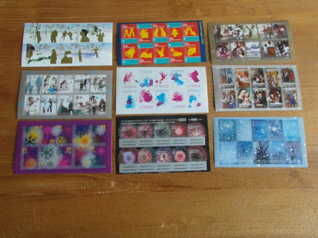 Diverse Velletjes Decemberzegels/ Goede Doelen 2002-2007, Postzegels en Munten, Postzegels | Nederland, Ophalen of Verzenden, Na 1940