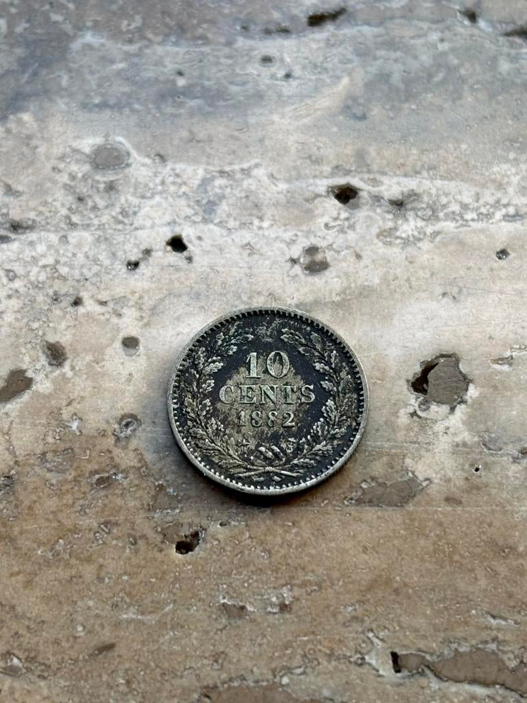 10 cent 1882 Willem III, mooie kwaliteit, Postzegels en Munten, Munten | Nederland, Koning Willem III, Zilver, Ophalen of Verzenden