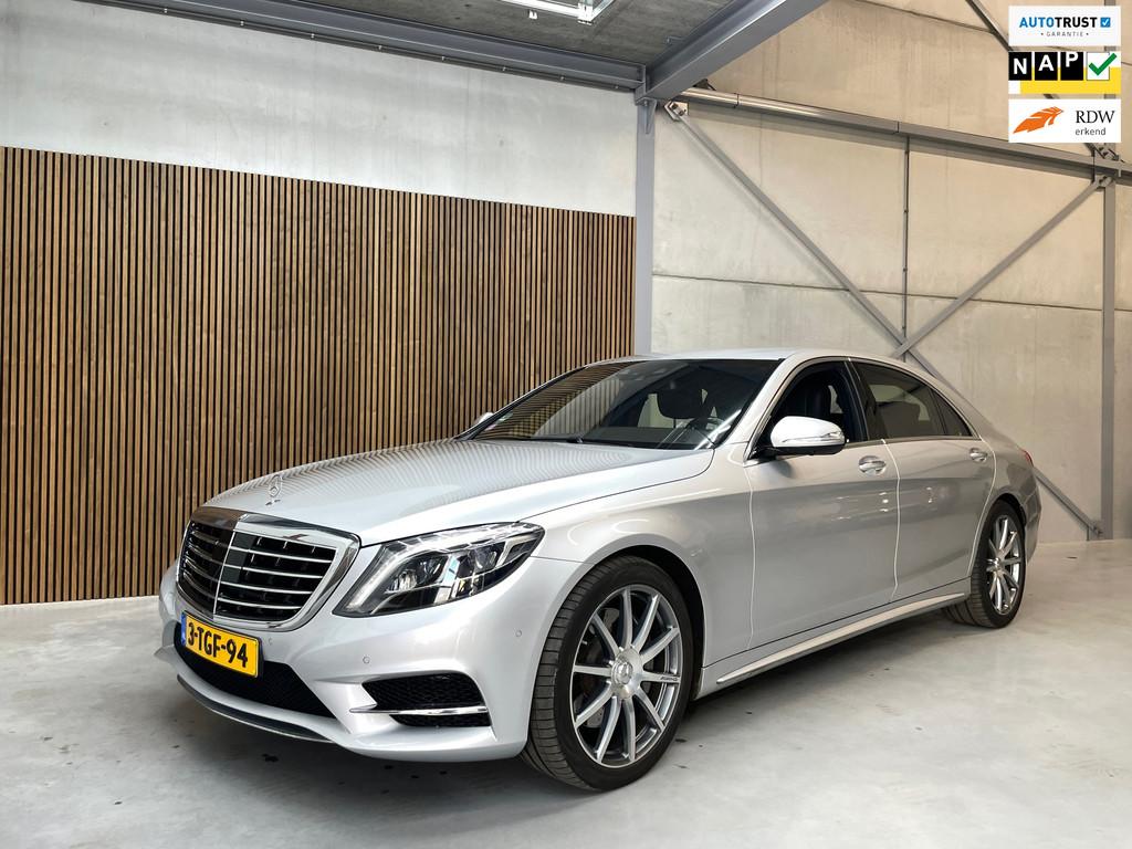 Mercedes-Benz S-klasse 500 4Matic Lang Prestige Plus AMG lin, Gebruikt, Bedrijf, Sedan, Zilver of Grijs
