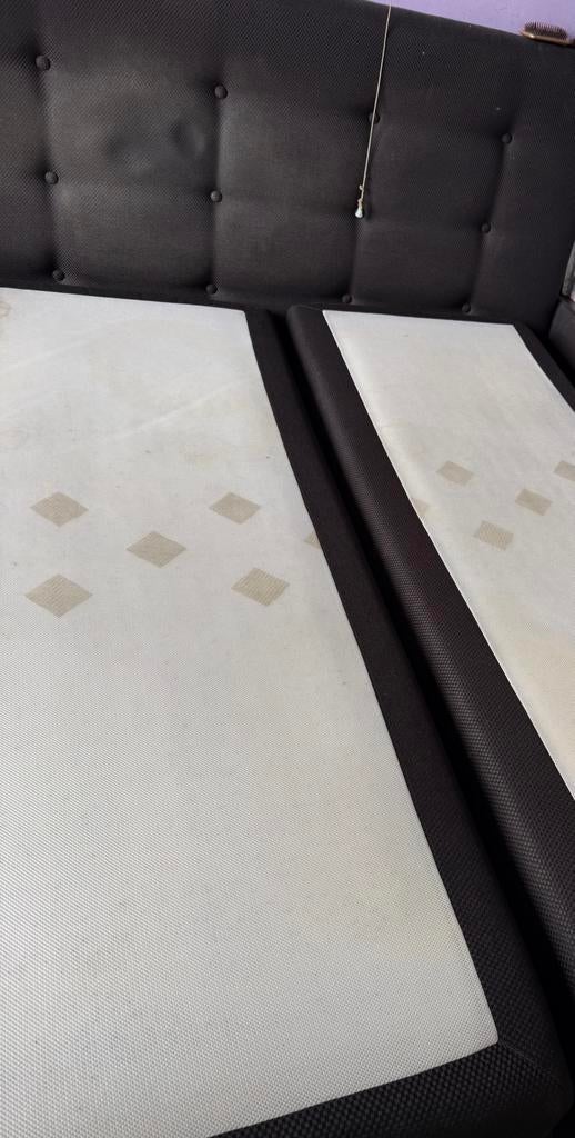 Boxspring bed 2 personen 160x200 karlsson, Gebruikt, Zwart, Tweepersoons, Ophalen of Verzenden