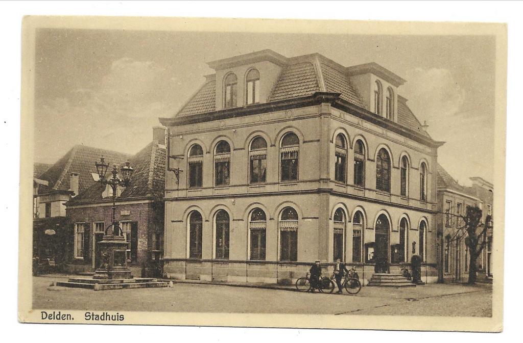 Oude ansichtkaart Gemeentehuis Stad Delden, Verzamelen, Ophalen, Overijssel