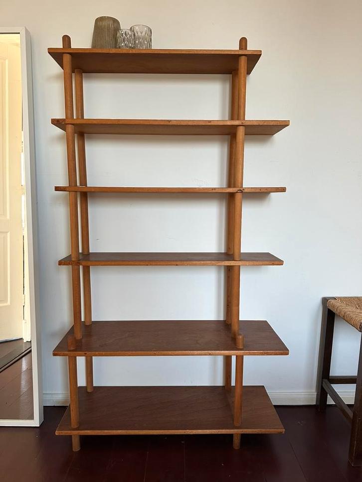 Vintage stokkenkast, Huis en Inrichting, Kasten | Wandmeubels, Zo goed als nieuw, 150 tot 200 cm, Minder dan 150 cm, 25 tot 50 cm