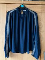Nieuw =donkerblauwe blouse =Only/40-glitters band mouwen, Ophalen of Verzenden, Nieuw, Maat 42/44 (L), Blauw